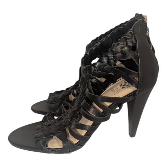 Vince Camuto Alaizah Come Heeled Sandal Black sz 7 - Picture 2 of 6